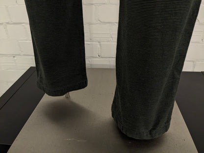 WE Pantalones / pantalones de moda. Verde Negro rayado. Tamaño W34 - L34. estirar.