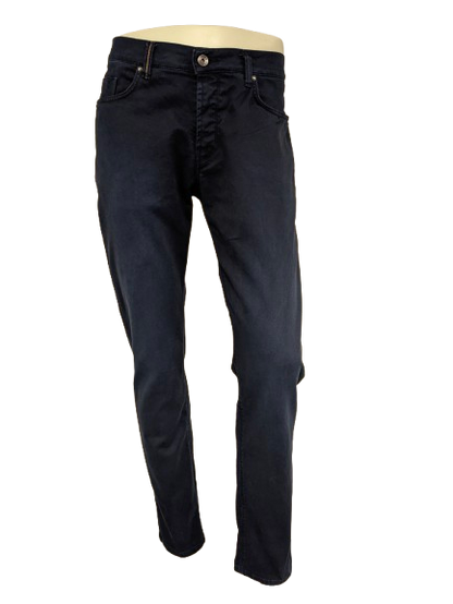 Boggi Milano broek. Donker Blauw gekleurd. Maat W36 - L34. stretch.