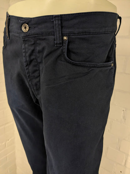 Boggi Milano broek. Donker Blauw gekleurd. Maat W36 - L34. stretch.