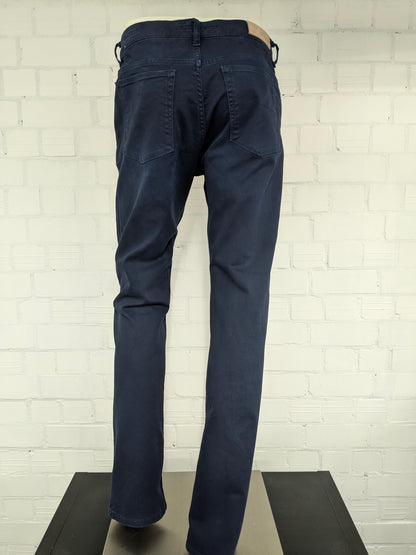 Boggi Milano broek. Donker Blauw gekleurd. Maat W36 - L34. stretch.