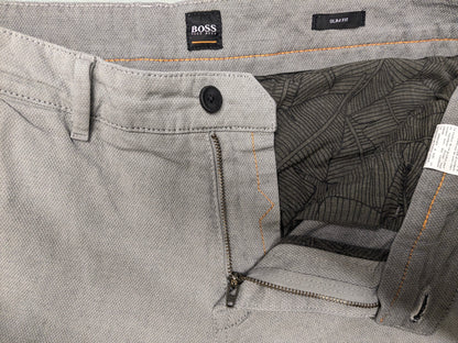 Pantalón / pantalón Boss Hugo Boss. Gris mixto. Talla 46 / S. Corte entallado. estirar.