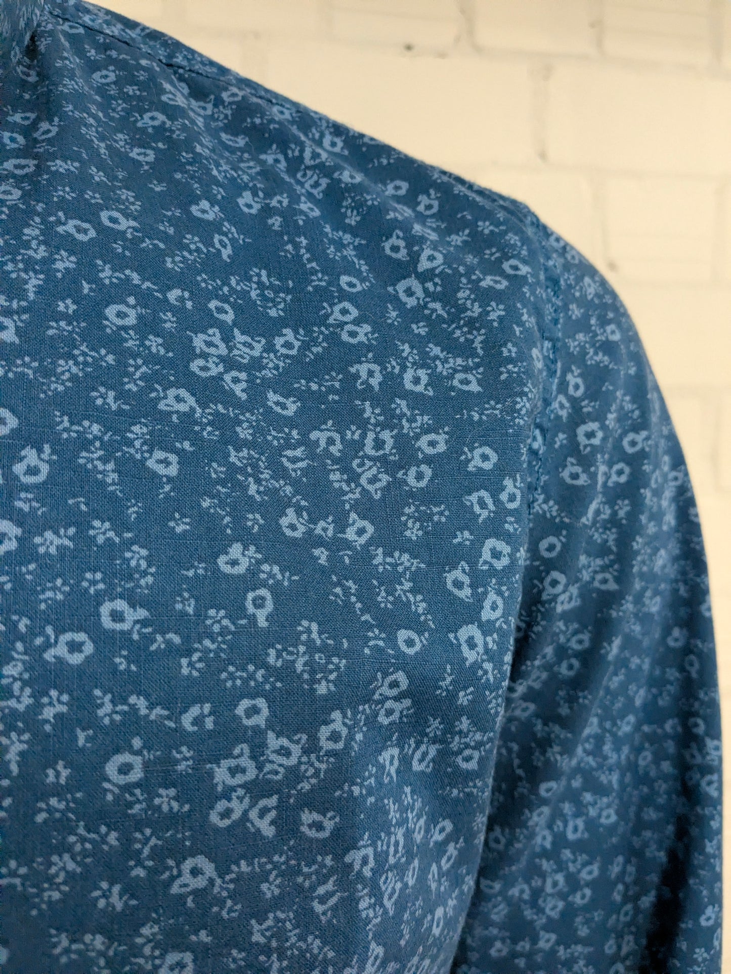 Tom Tailor overhemd. Blauw Bloemen print. Maat XL.