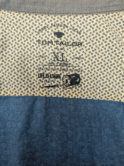 Tom Tailor overhemd. Blauw Bloemen print. Maat XL.