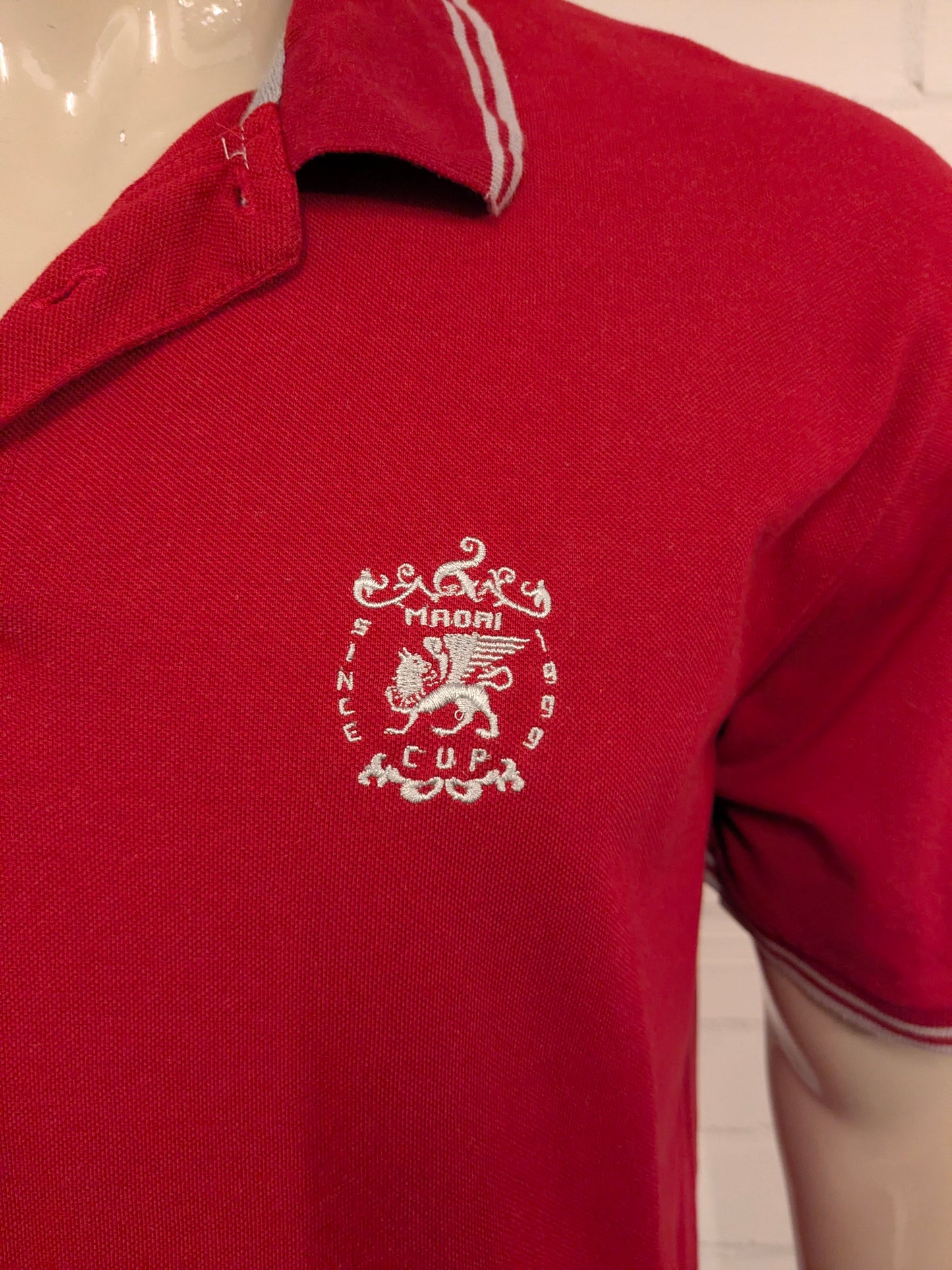 Atlas for Men polo. Rood gekleurd. Maat 2XL / XXL.
