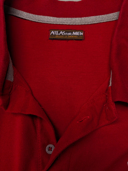 Atlas for Men polo. Rood gekleurd. Maat 2XL / XXL.