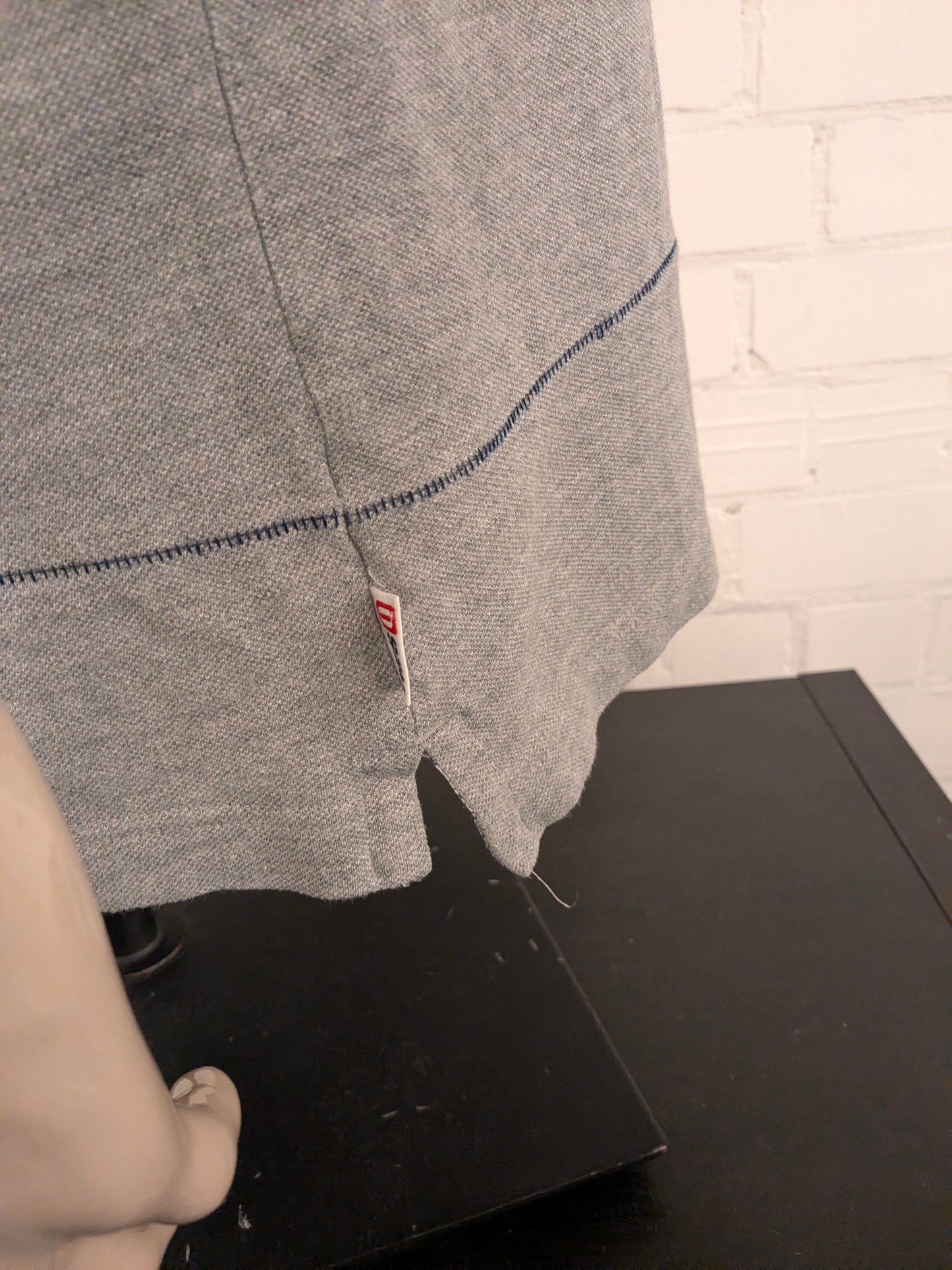 ResQ polo. Grijs Blauw gestreept. Maat 2XL / XXL.