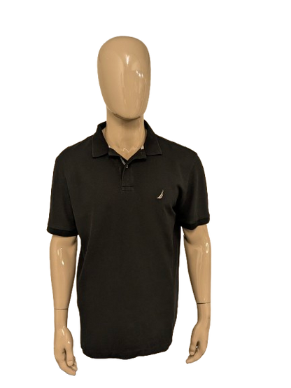 Nautica polo. Zwart gekleurd. Maat XL. classic fit.