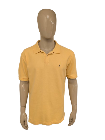 Nautica polo. Geel gekleurd. Maat L.