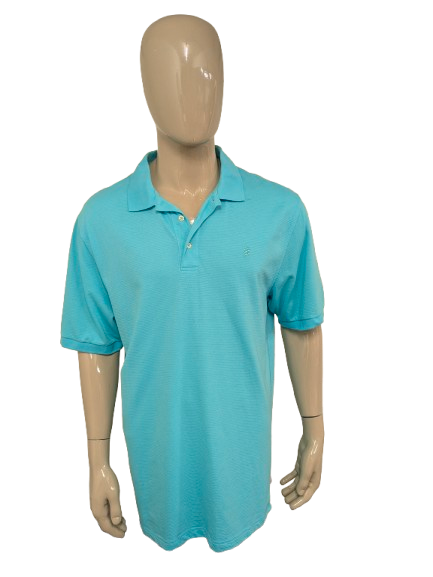 Izod polo – blauw gestreept – maat XL lang model