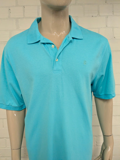 Izod polo. Blauw gestreept motief. Lang model! Maat XL.