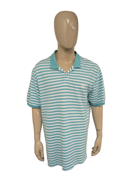 Chaps polo – blauw/wit gestreept – maat 2XL