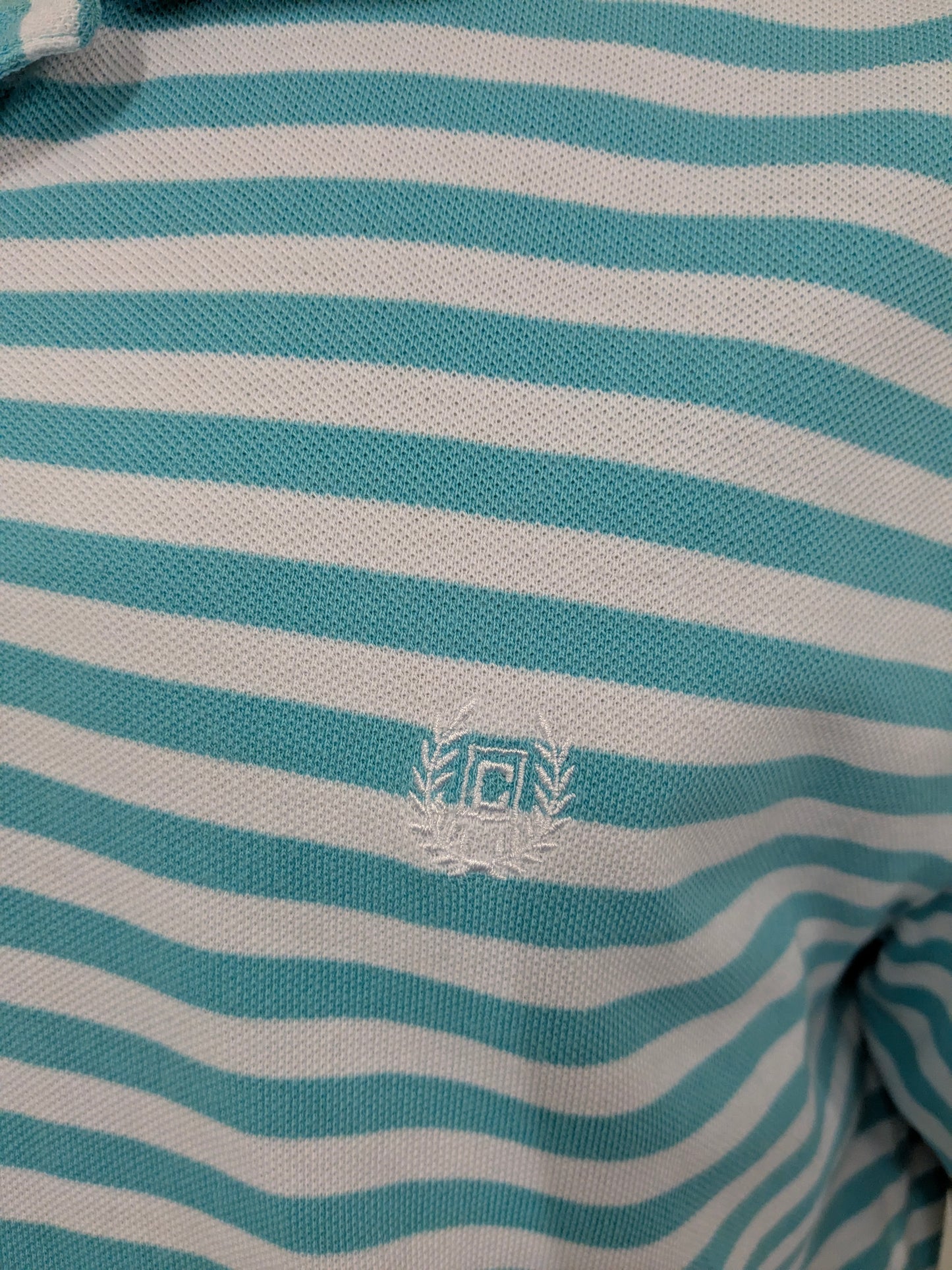Chaps polo. Blauw Wit gestreept. Maat 2XL / XXL.