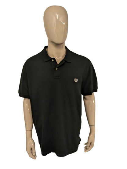 Chaps polo. Zwart gekleurd. stretch. Maat 2XL / XXL.
