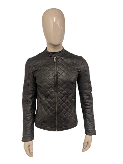 Goosecraft Leren jas / jack. Donker Groene Padded motief. Maat M.