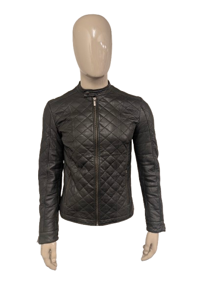 Goosecraft Leren jas / jack. Donker Groene Padded motief. Maat M.