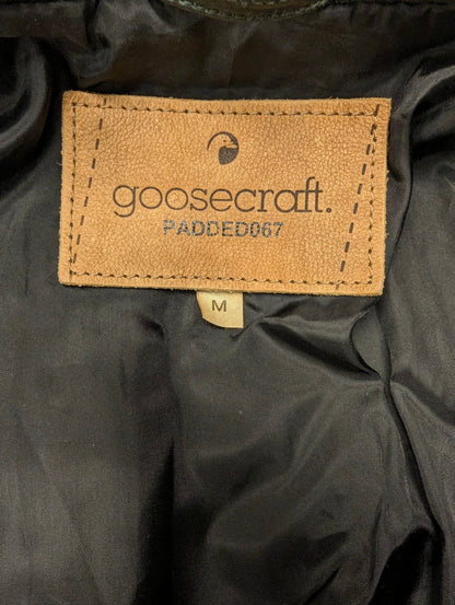 Goosecraft Leren jas / jack. Donker Groene Padded motief. Maat M.