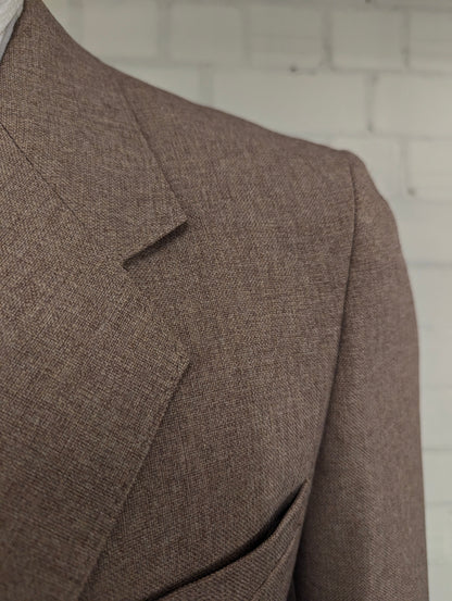 Vintage 70's-80's Levi's action suit colbert. Bruin gemêleerd. Maat 52 / L.