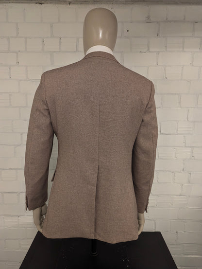 Vintage 70's-80's Levi's action suit colbert. Bruin gemêleerd. Maat 52 / L.