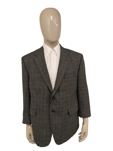 Lauren Ralph Lauren Wollen colbert. Grijs Zwart Groen motief. Maat 28 (58/XL).