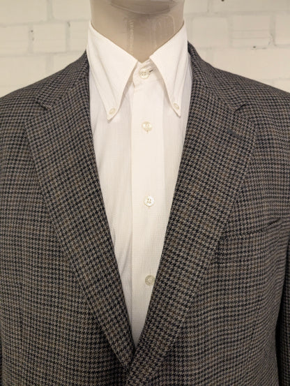 Lauren Ralph Lauren Wollen colbert. Grijs Zwart Groen motief. Maat 28 (58/XL).