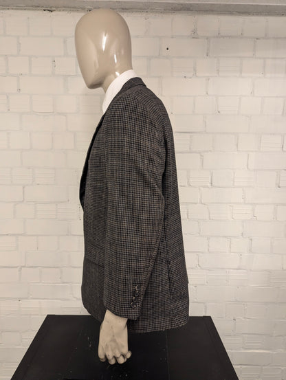 Lauren Ralph Lauren Wollen colbert. Grijs Zwart Groen motief. Maat 28 (58/XL).