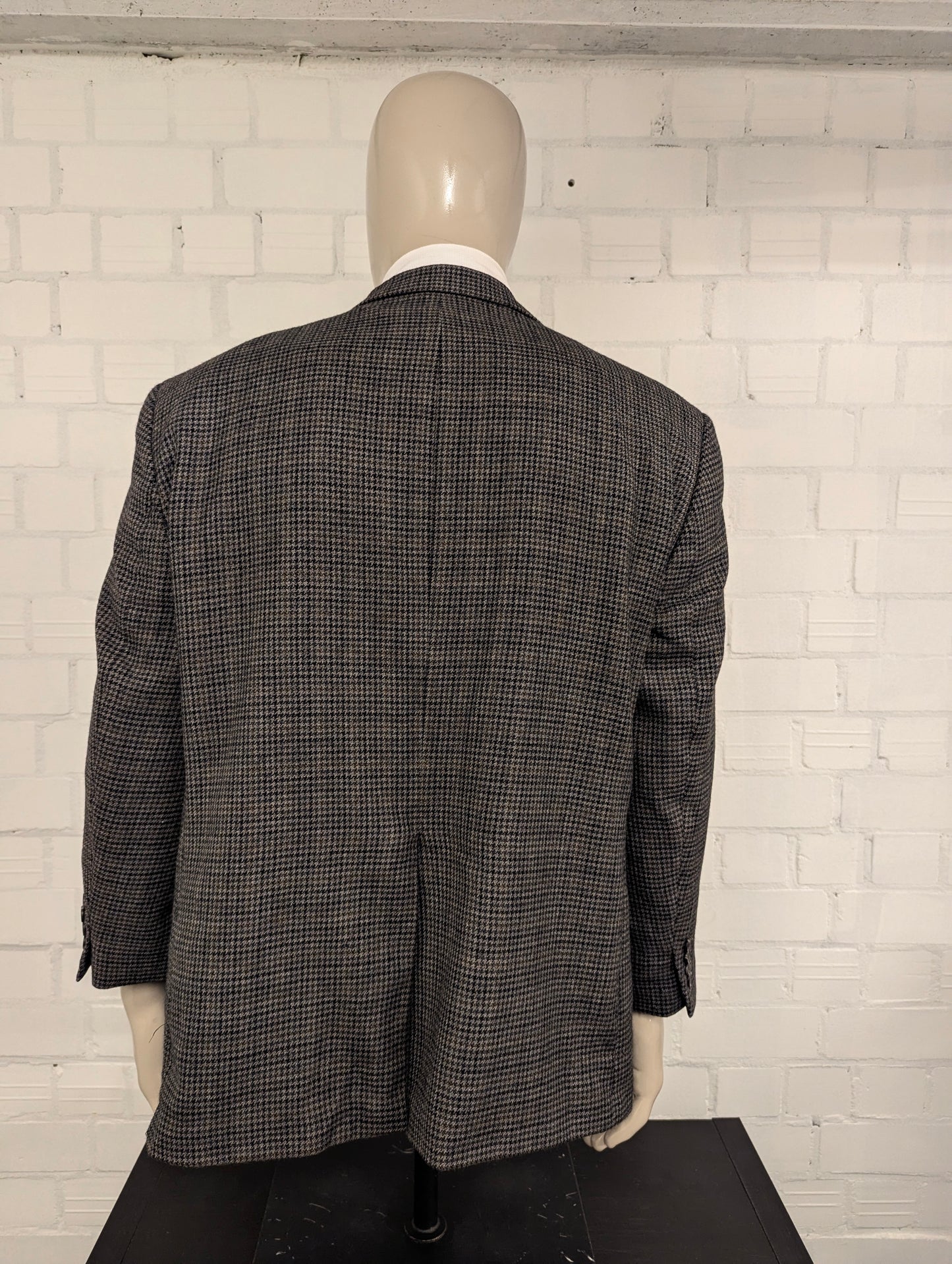 Lauren Ralph Lauren Wollen colbert. Grijs Zwart Groen motief. Maat 28 (58/XL).