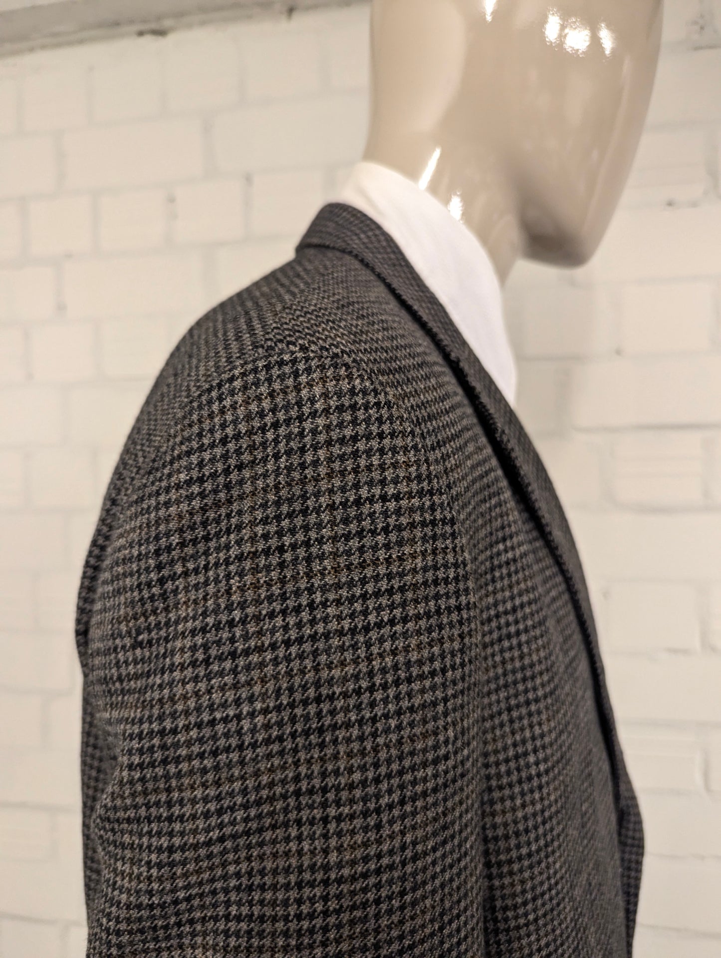Lauren Ralph Lauren Wollen colbert. Grijs Zwart Groen motief. Maat 28 (58/XL).