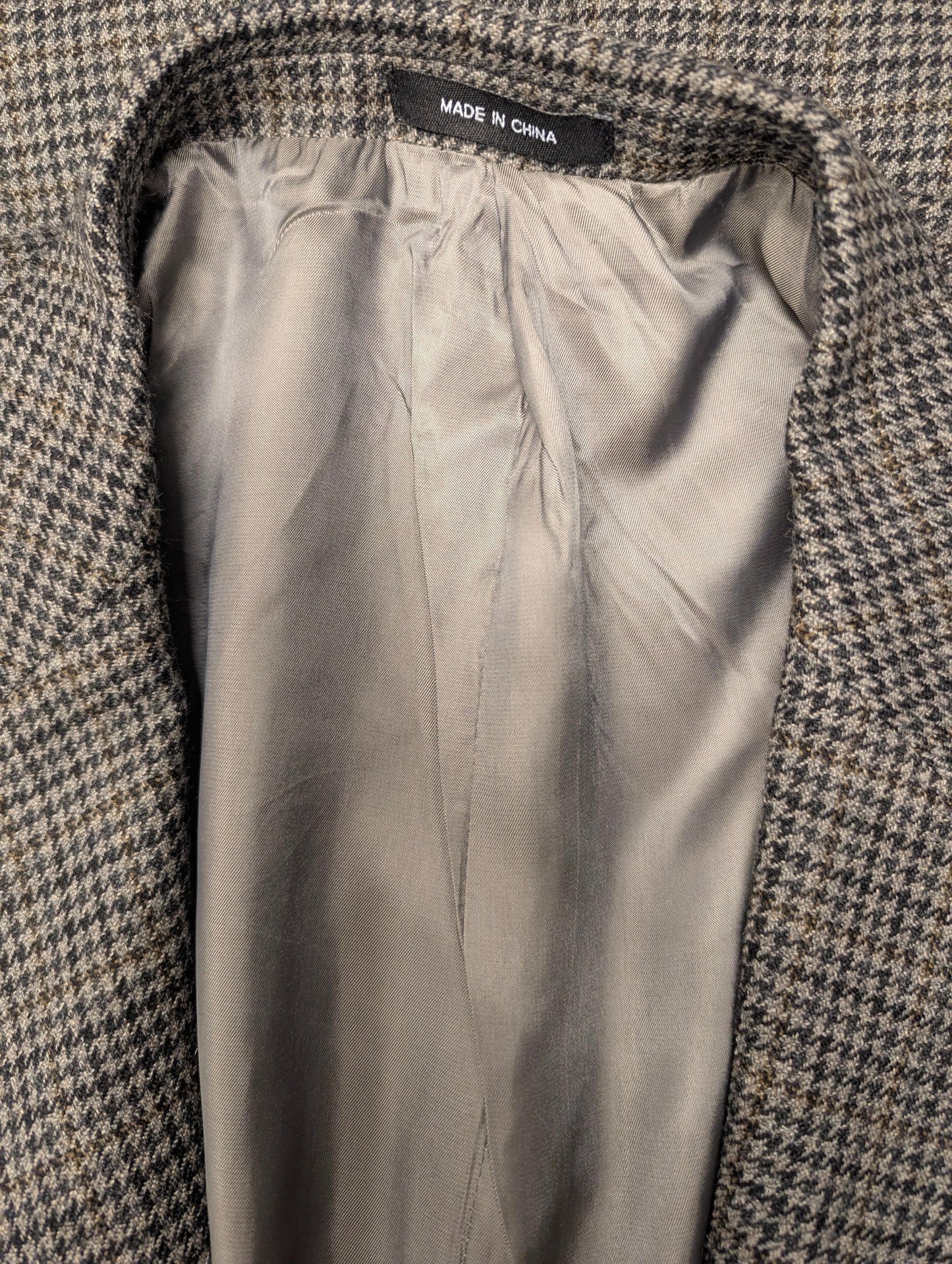 Lauren Ralph Lauren Wollen colbert. Grijs Zwart Groen motief. Maat 28 (58/XL).