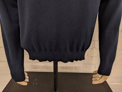 Nautica Quarter Zip trui met korte rits. Donker Blauw gekleurd. Maat L.