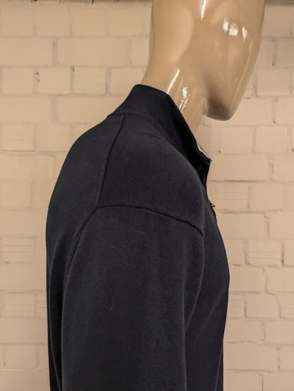 Nautica Quarter Zip trui met korte rits. Donker Blauw gekleurd. Maat L.