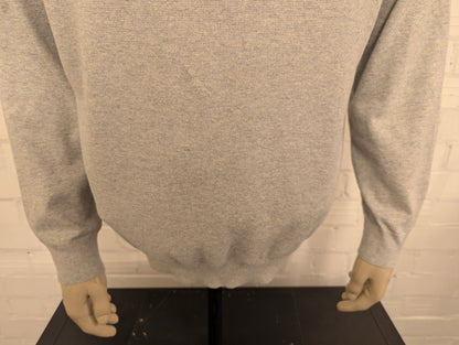 Nautica NavTecht Quarter Zip trui met korte rits. Grijs gemêleerd. Maat XL.