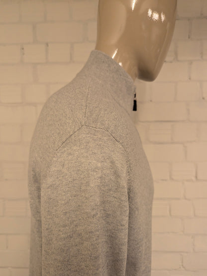 Nautica NavTecht Quarter Zip trui met korte rits. Grijs gemêleerd. Maat XL.