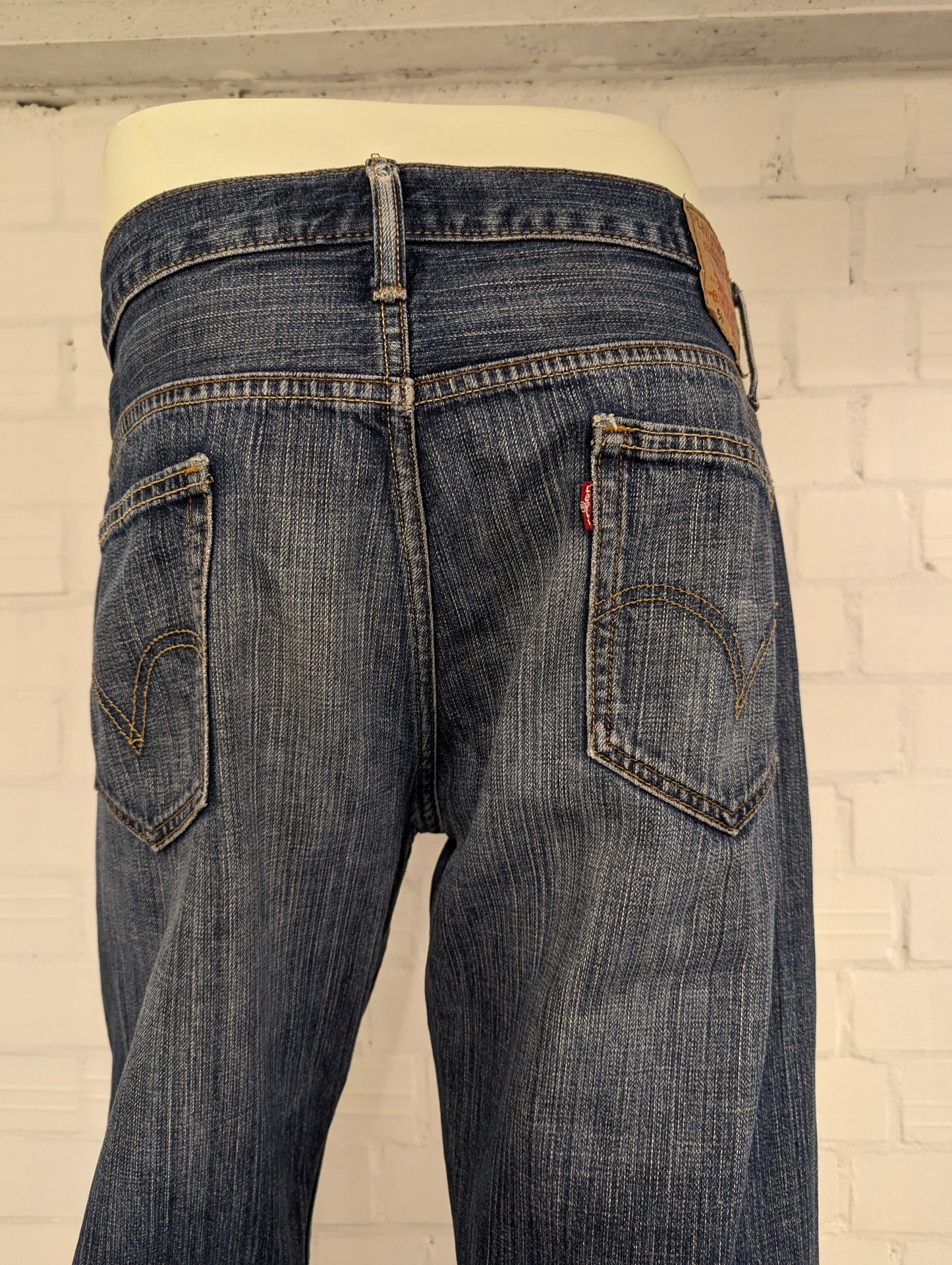 Levi's 569 jeans. Blauw gemêleerd. Loose straight. Maat W34 - L34.