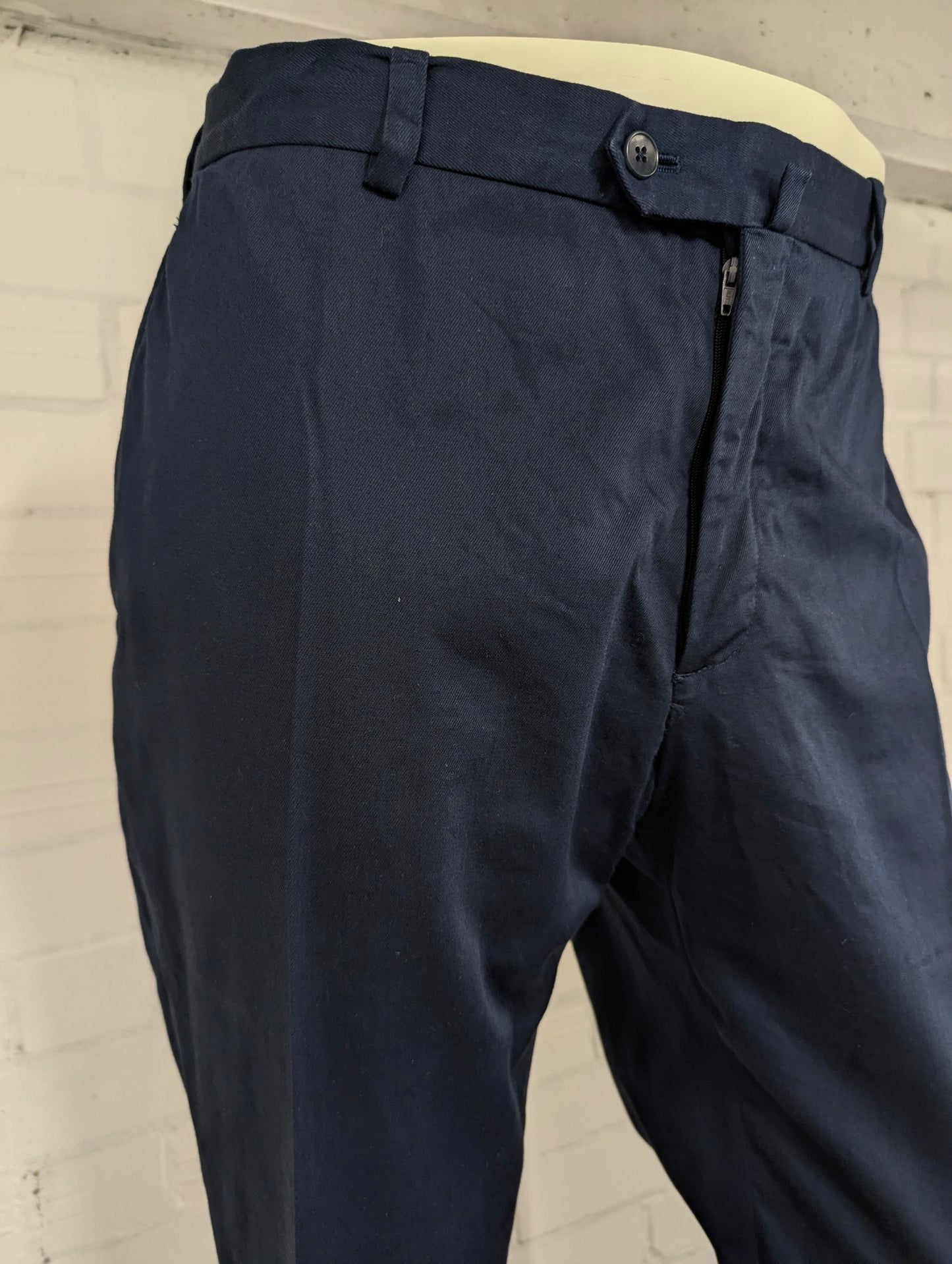 Bungaro Italian handmade broek / pantalon. Donker Blauw gekleurd. Maat 56.