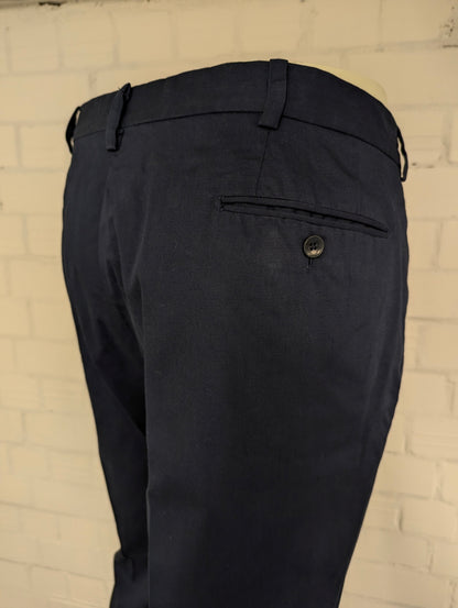 Bungaro Italian handmade broek / pantalon. Donker Blauw gekleurd. Maat 56.