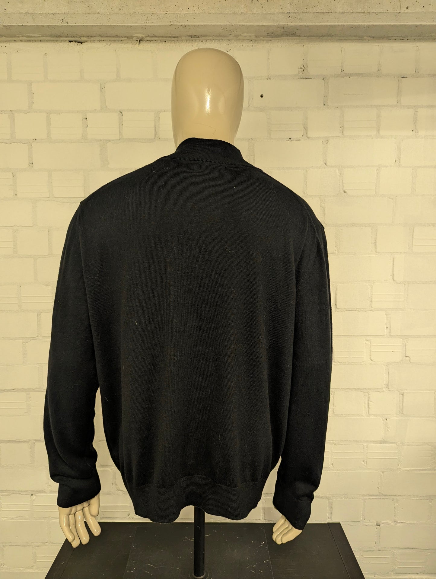 Nautica Navtech Quarterzip trui met korte rits. Zwart gekleurd. Maat XL.