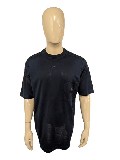 Paul & Shark shirt met borstzak. Donker Blauw gekleurd. Maat 2XL / XXL.