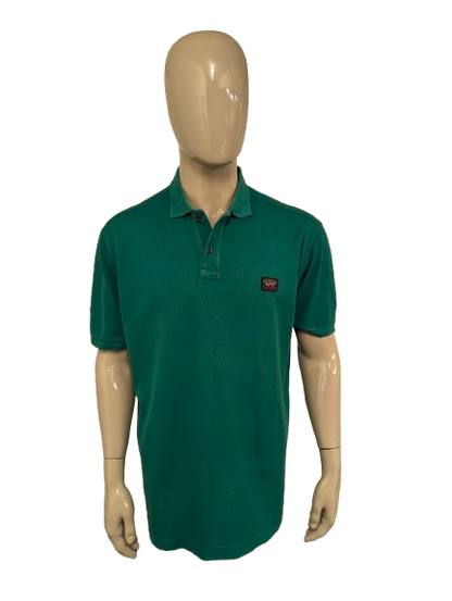 Paul & Shark polo. Groen gekleurd. Maat 2XL / XXL.