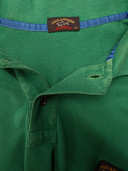 Paul & Shark polo. Groen gekleurd. Maat 2XL / XXL.