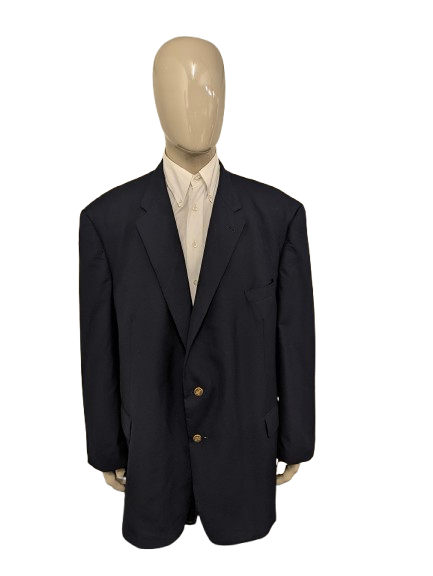 Vintage Burberrys' Wollen colbert. Donker Blauw met mooie goudkleurige knopen. Maat 4XL / XXXXL. Lang model!!