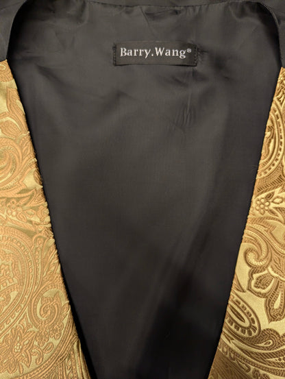 Barry Wang gilet – goud/koper paisley – maat 4XL