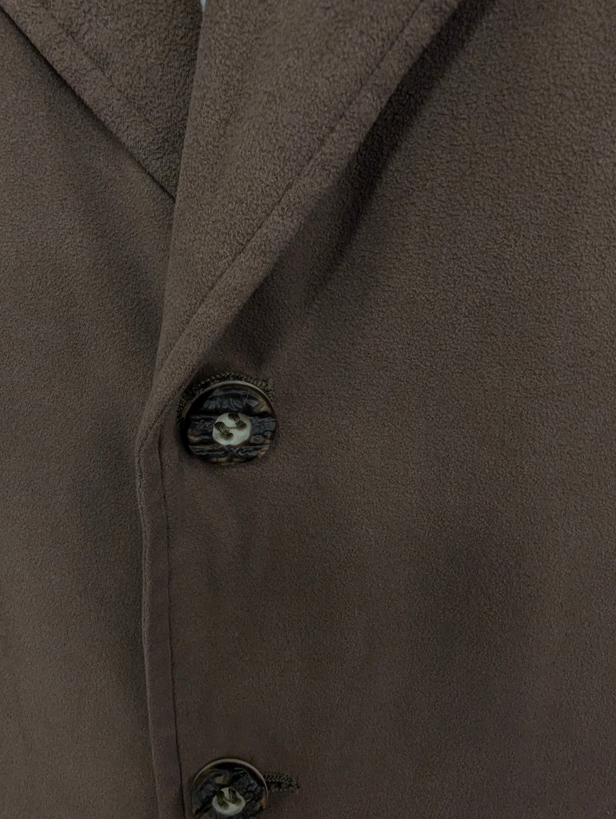 Vintage Alpin-look gilet met binnenzak – bruin suèdelook – maat 2XL