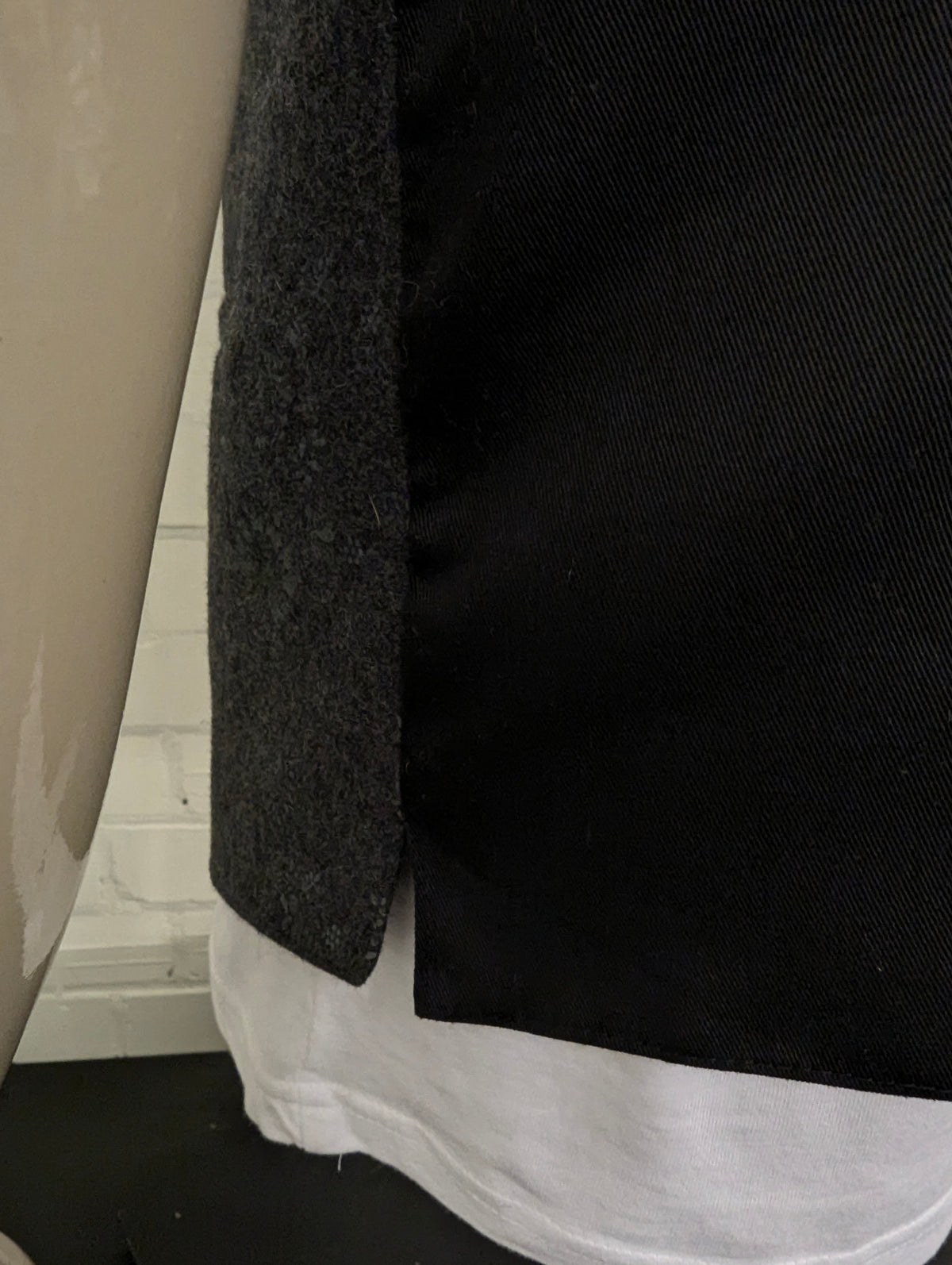 Alpin wollen gilet met binnenzak – grijs/groen motief – maat L