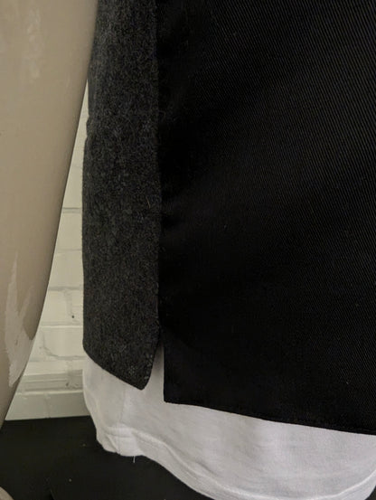 Alpin wollen gilet met binnenzak – grijs/groen motief – maat L