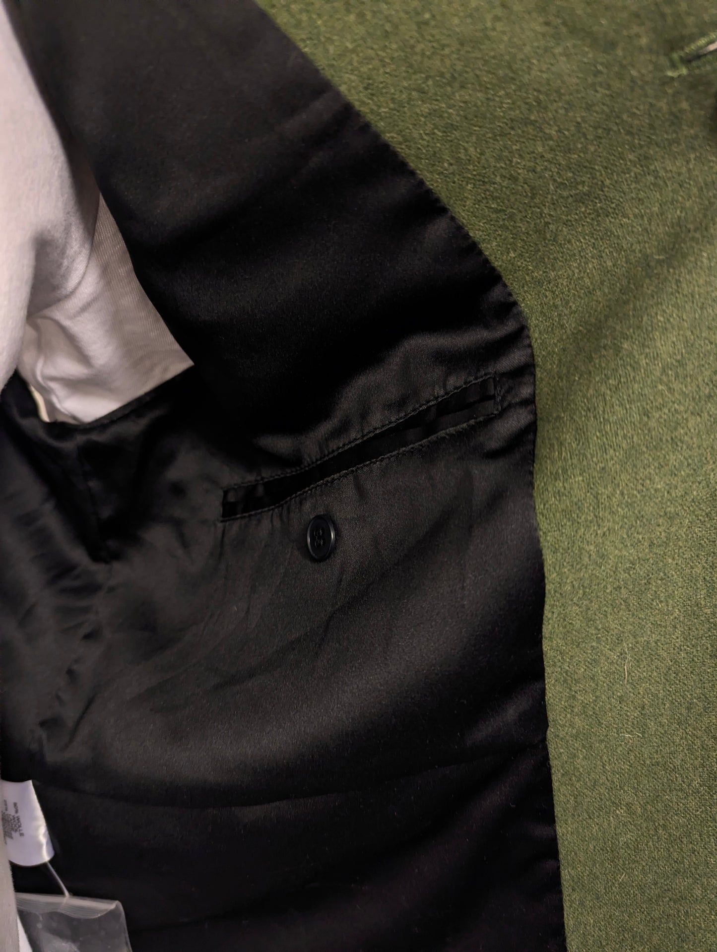 Alpin wollen gilet met binnenzak – grijs/groen motief – maat L