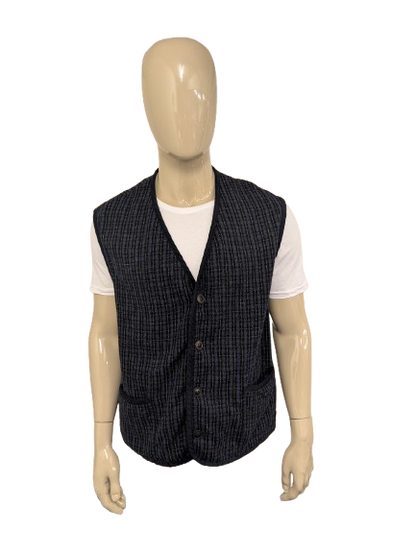John Slim gilet – blauw/grijs geruit – maat XL