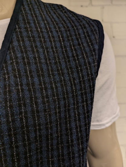 John Slim gilet – blauw/grijs geruit – maat XL