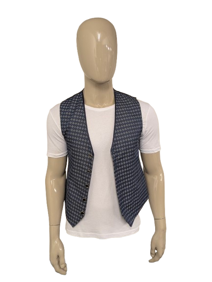 Torres Cerimonia gilet – blauw/grijze print – maat M