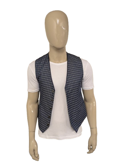 Torres Cerimonia gilet – blauw/grijze print – maat M