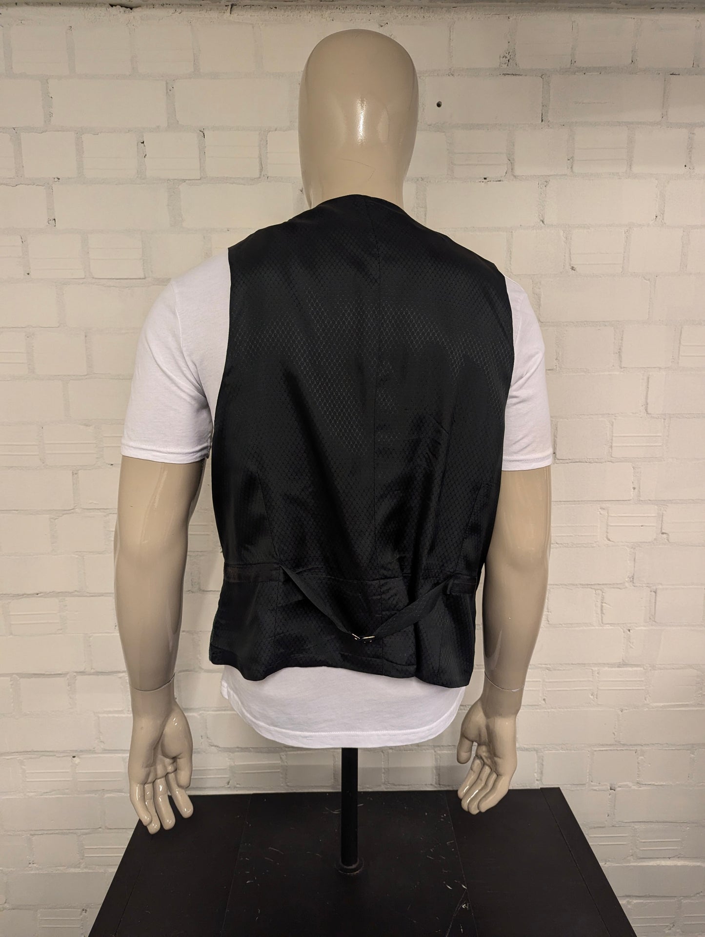 Vintage Angelo Litrico gilet. Groen Geel geruit. Maat L.